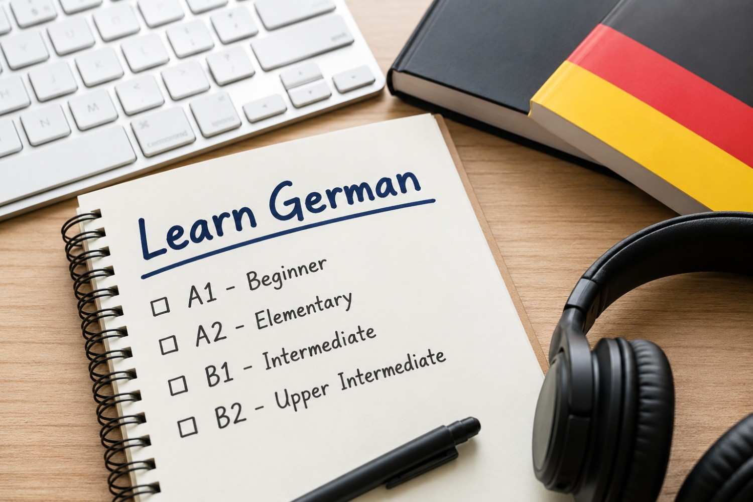 Learn German A1, A2, B1 and B2